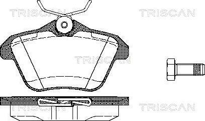 Triscan 8110 12003 - Комплект спирачно феродо, дискови спирачки vvparts.bg