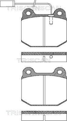 Triscan 8110 12012 - Комплект спирачно феродо, дискови спирачки vvparts.bg