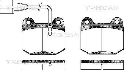 Triscan 8110 12741 - Комплект спирачно феродо, дискови спирачки vvparts.bg