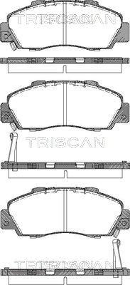 Triscan 8110 17009 - Комплект спирачно феродо, дискови спирачки vvparts.bg