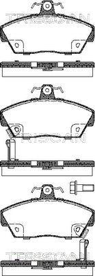 Triscan 8110 17001 - Комплект спирачно феродо, дискови спирачки vvparts.bg