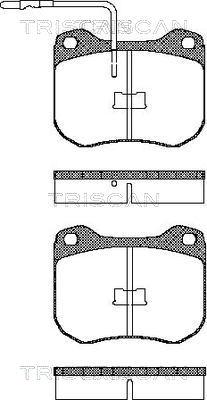 Triscan 8110 17008 - Комплект спирачно феродо, дискови спирачки vvparts.bg