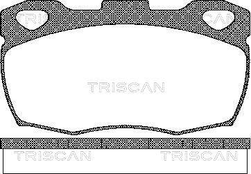 Triscan 8110 17003 - Комплект спирачно феродо, дискови спирачки vvparts.bg