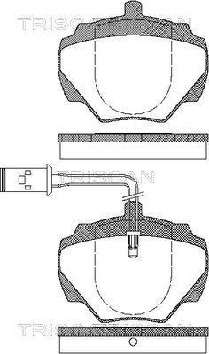 Triscan 8110 17007 - Комплект спирачно феродо, дискови спирачки vvparts.bg