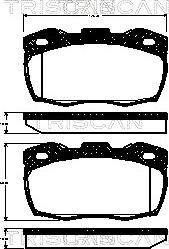 Triscan 8110 17021 - Комплект спирачно феродо, дискови спирачки vvparts.bg