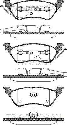 Triscan 8110 80534 - Комплект спирачно феродо, дискови спирачки vvparts.bg