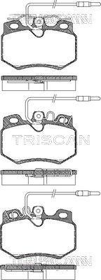 Triscan 8110 38002 - Комплект спирачно феродо, дискови спирачки vvparts.bg