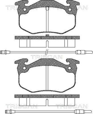 Triscan 8110 38780 - Комплект спирачно феродо, дискови спирачки vvparts.bg