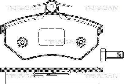 Triscan 8110 29986 - Комплект спирачно феродо, дискови спирачки vvparts.bg