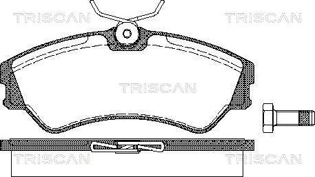 Triscan 8110 29939 - Комплект спирачно феродо, дискови спирачки vvparts.bg