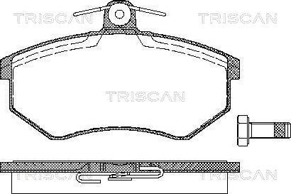 Triscan 8110 29934 - Комплект спирачно феродо, дискови спирачки vvparts.bg