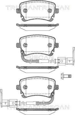 Triscan 8110 29041 - Комплект спирачно феродо, дискови спирачки vvparts.bg