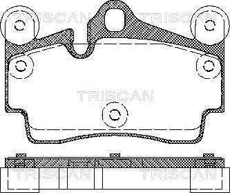 Triscan 8110 29050 - Комплект спирачно феродо, дискови спирачки vvparts.bg
