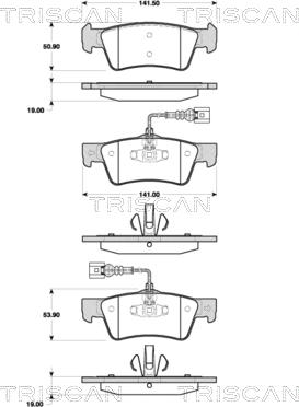 Triscan 8110 29060 - Комплект спирачно феродо, дискови спирачки vvparts.bg