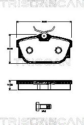 Triscan 8110 29063 - Комплект спирачно феродо, дискови спирачки vvparts.bg