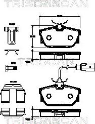 Triscan 8110 29062 - Комплект спирачно феродо, дискови спирачки vvparts.bg