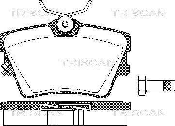 Triscan 8110 29014 - Комплект спирачно феродо, дискови спирачки vvparts.bg