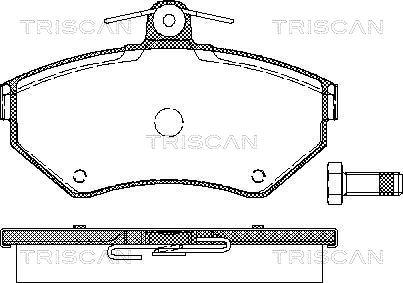 Triscan 8110 29010 - Комплект спирачно феродо, дискови спирачки vvparts.bg