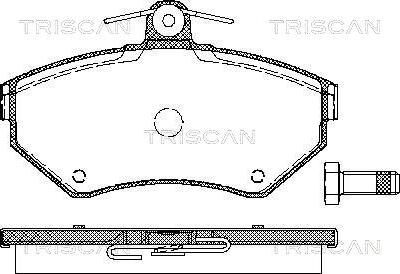 Triscan 8110 29012 - Комплект спирачно феродо, дискови спирачки vvparts.bg