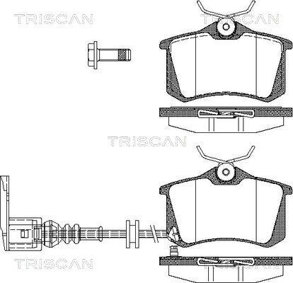 Triscan 362026341 - Комплект спирачно феродо, дискови спирачки vvparts.bg