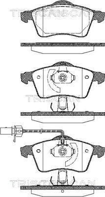 Triscan 8110 29025 - Комплект спирачно феродо, дискови спирачки vvparts.bg