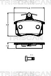 Triscan 8110 29070 - Комплект спирачно феродо, дискови спирачки vvparts.bg