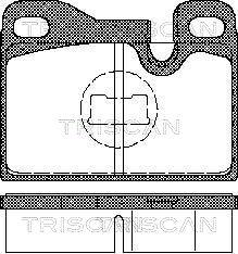 Triscan 8110 29158 - Комплект спирачно феродо, дискови спирачки vvparts.bg