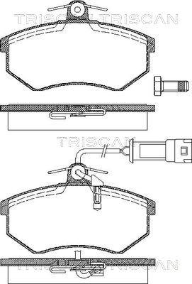 Triscan 8110 29121 - Комплект спирачно феродо, дискови спирачки vvparts.bg