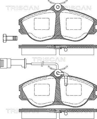 Triscan 8110 29890 - Комплект спирачно феродо, дискови спирачки vvparts.bg