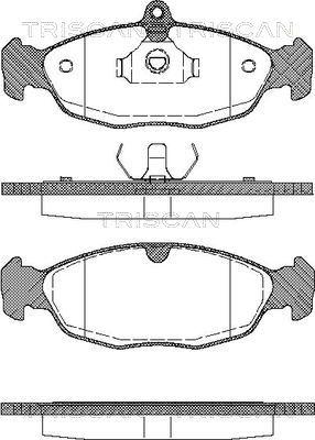 Triscan 8110 24957 - Комплект спирачно феродо, дискови спирачки vvparts.bg