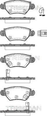 Triscan 8110 24013 - Комплект спирачно феродо, дискови спирачки vvparts.bg