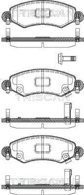 Triscan 8110 24017 - Комплект спирачно феродо, дискови спирачки vvparts.bg