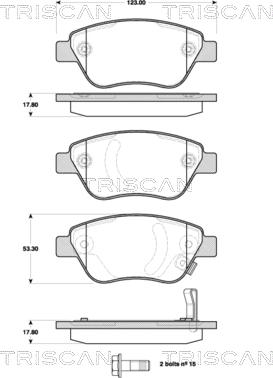 Triscan 8110 24029 - Комплект спирачно феродо, дискови спирачки vvparts.bg