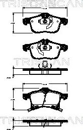 Triscan 8110 24025 - Комплект спирачно феродо, дискови спирачки vvparts.bg