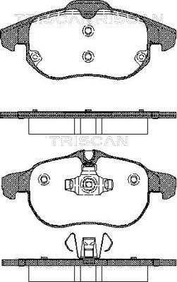 Triscan 8110 24020 - Комплект спирачно феродо, дискови спирачки vvparts.bg