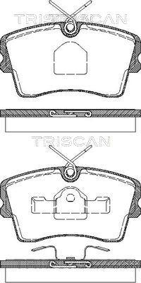 Triscan 8110 24860 - Комплект спирачно феродо, дискови спирачки vvparts.bg