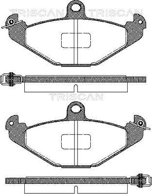 Triscan 8110 25004 - Комплект спирачно феродо, дискови спирачки vvparts.bg