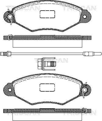 Triscan 8110 25015 - Комплект спирачно феродо, дискови спирачки vvparts.bg