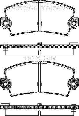 Triscan 8110 25016 - Комплект спирачно феродо, дискови спирачки vvparts.bg