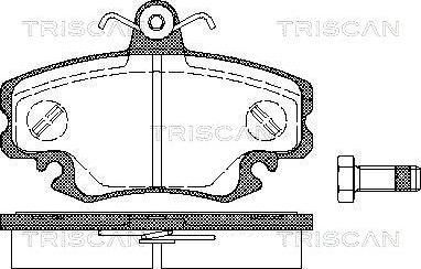 Triscan 8110 25010 - Комплект спирачно феродо, дискови спирачки vvparts.bg