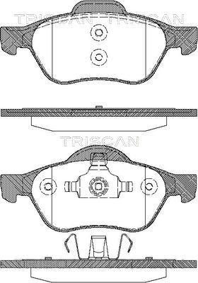 Triscan 8110 25013 - Комплект спирачно феродо, дискови спирачки vvparts.bg