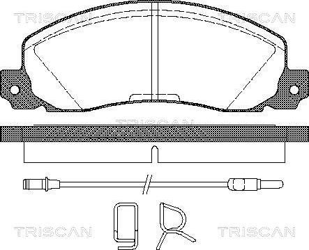 Triscan 8110 25846 - Комплект спирачно феродо, дискови спирачки vvparts.bg