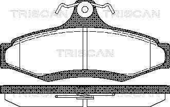 Triscan 8110 21004 - Комплект спирачно феродо, дискови спирачки vvparts.bg