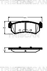 Triscan 8110 21006 - Комплект спирачно феродо, дискови спирачки vvparts.bg