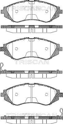 Triscan 8110 21001 - Комплект спирачно феродо, дискови спирачки vvparts.bg