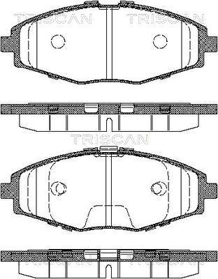 Triscan 8110 21002 - Комплект спирачно феродо, дискови спирачки vvparts.bg