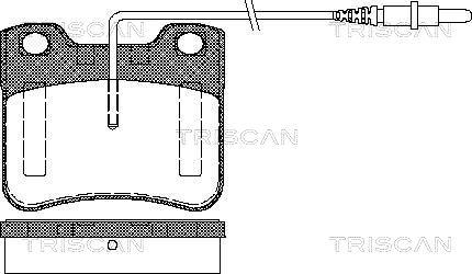 Triscan 8110 28958 - Комплект спирачно феродо, дискови спирачки vvparts.bg