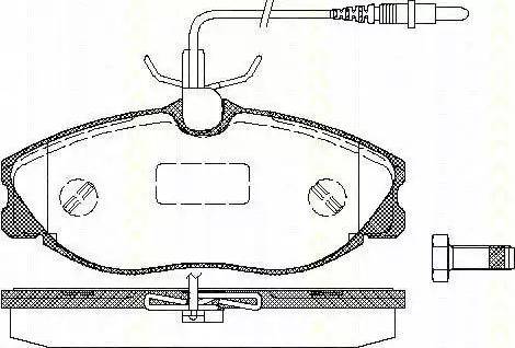 Triscan 8110 28003 - Комплект спирачно феродо, дискови спирачки vvparts.bg