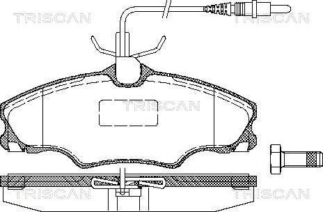 Triscan 8110 28002 - Комплект спирачно феродо, дискови спирачки vvparts.bg