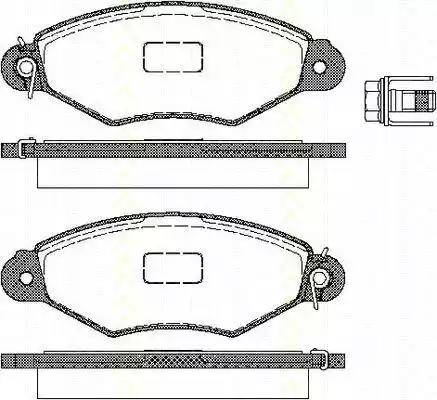 Triscan 8110 28010 - Комплект спирачно феродо, дискови спирачки vvparts.bg